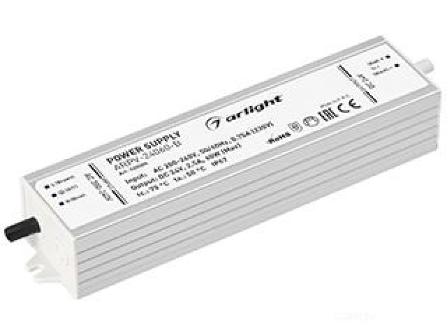 Блок питания ARPV-24060-B (24V, 2.5A, 60W) (Arlight, IP67 Металл, 3 года) фото:4