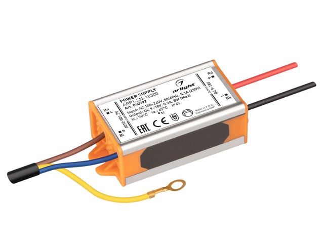 Блок питания ARPJ-SN-18300 (5W, 9-18V, 300mA) (Arlight, IP65 Металл, 3 года) фото:3