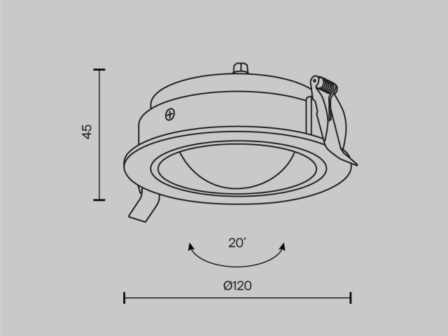 Встраиваемый светильник Technical DL105-12W3K-B фото:1