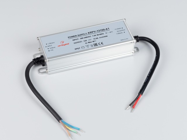 Блок питания ARPV-12150-A1 (12V, 12.5A, 150W) (Arlight, IP67 Металл, 3 года) фото:1