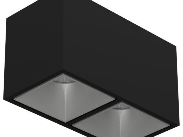 Накладной светодиодный светильник KUBING 2 Black Grey фото:1