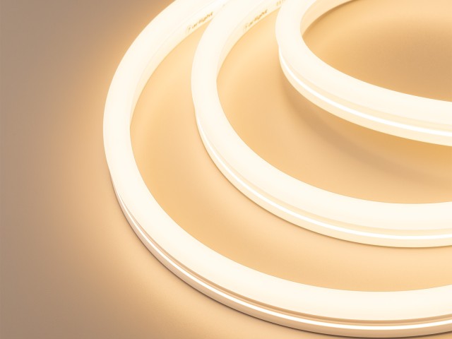 Лента герметичная MOONLIGHT-SIDE-X336-12x24mm 230V Warm2400 (11 W/m, IP65, 50m, wire x1) (Arlight, Грибовидная форма) фото:2