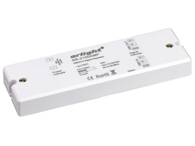 Усилитель DMX-сигнала SR-2100AMP (12-24V, 1CH) (Arlight, IP20 Пластик, 3 года) фото:4