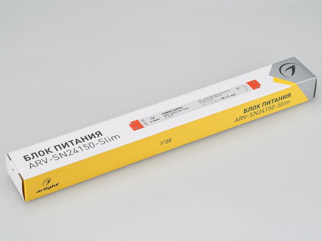 Блок питания ARV-SN24150-Slim (24V, 6,25A, 150W, PFC) (Arlight, IP20 Пластик, 3 года) фото:4
