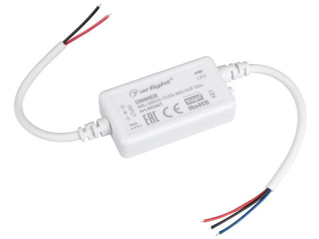 Диммер ARL-SIRIUS-TUYA-MIX-SUF Slim (12-24V, 2x3A, 2.4G) (Arlight, IP20 Пластик, 3 года) фото:8