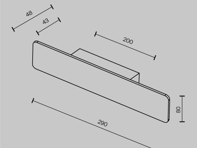 Настенный светильник (бра) Maytoni C80WL-10W3K-B фото:6