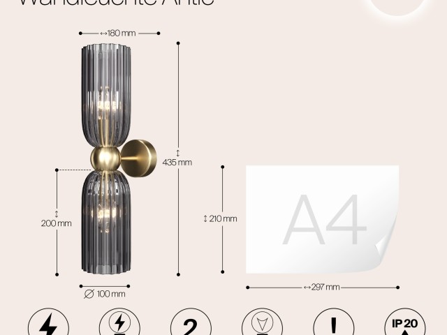 Настенный светильник (бра) Maytoni MOD302WL-02GR фото:2