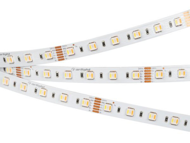 Лента RT-B60-12mm 24V RGBW-MIX-5-in-1 (20 W/m, IP20, 5060, 5m) (Arlight, Открытый) фото:7