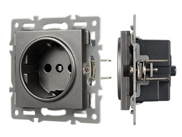 Механизм электрической розетки SCT-MEU1-PL-GR (250V, 16A) (Arlight, -) фото:5