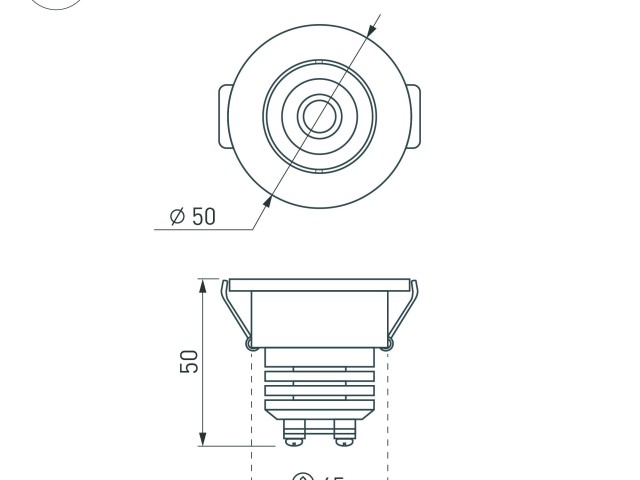 Светодиодный светильник LTM-R50WH 5W Warm White 25deg (Arlight, IP40 Металл, 3 года) фото:1