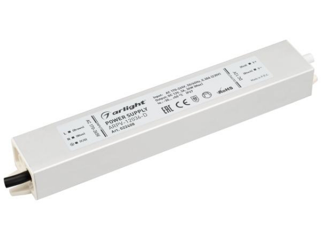 Блок питания ARPV-12036-D (12V, 3.0A, 36W) (Arlight, IP67 Металл, 3 года) фото:3