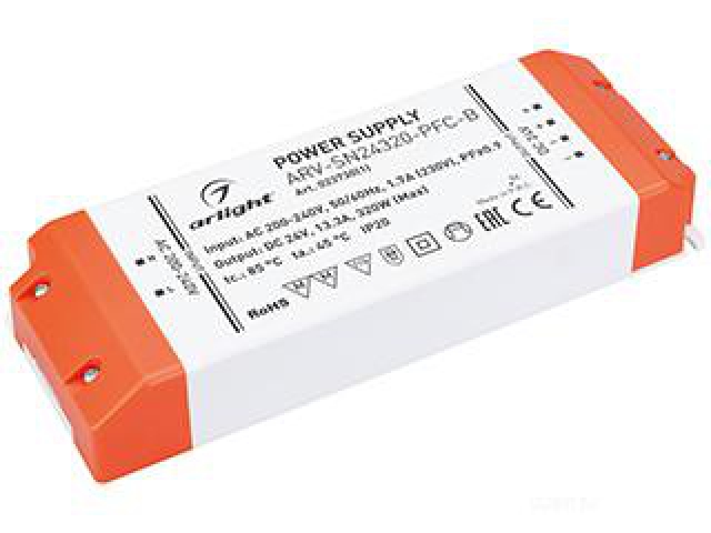 Блок питания ARV-SN24320-PFC-B (24V, 13.3A, 320W) (Arlight, IP20 Пластик, 3 года) фото:2