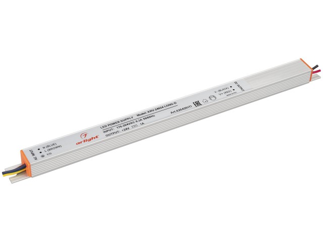 Блок питания ARV-24024-LONG-D (24V, 1A, 24W) (Arlight, IP20 Металл, 2 года) фото:1