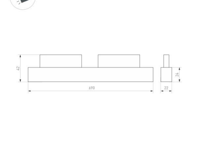 Светильник MAG-FLEX-FLAT-L690-24W Warm3000 (BK, 80 deg, 48V) (Arlight, IP20 Металл, 5 лет) фото:2