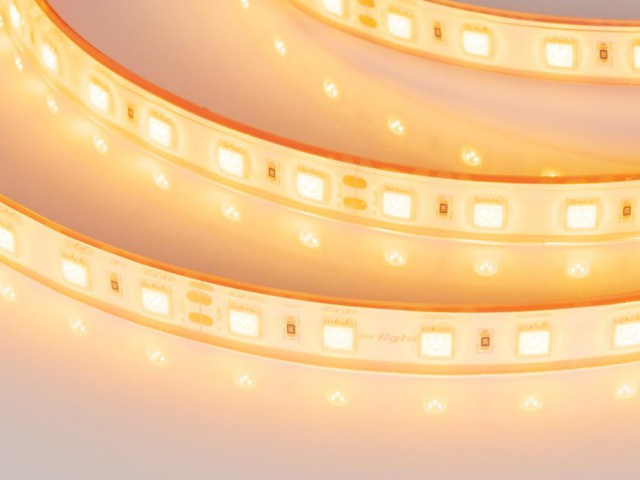 Лента RTW 2-5000PGS 24V Yellow 2x (5060, 300 LED, LUX) (Arlight, 14.4 Вт/м, IP67) фото:11