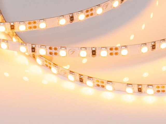 Лента RT 2-5000 12V Yellow 5mm 2x (3528, 600 LED, LUX) (Arlight, 9.6 Вт/м, IP20) фото:1