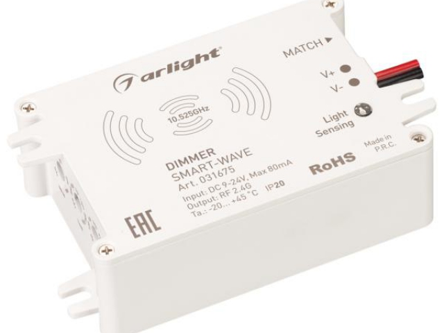 Диммер SMART-WAVE (9-24V, 2.4G) (Arlight, IP20 Пластик, 5 лет) фото:2
