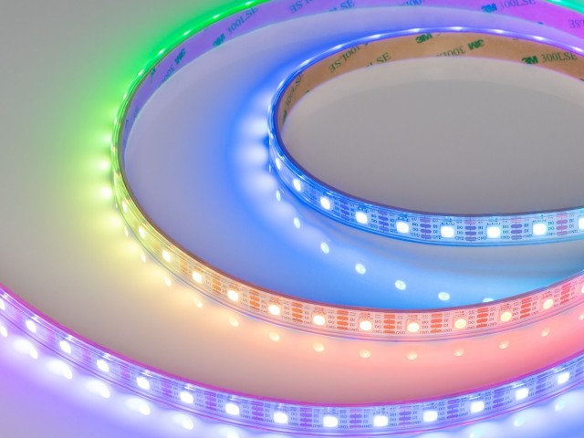 Лента герметичная SPI-P-B60-12mm 5V RGB-PX1-BPT (12 W/m, IP66, 5060, 5m) (Arlight, бегущий огонь) фото:6