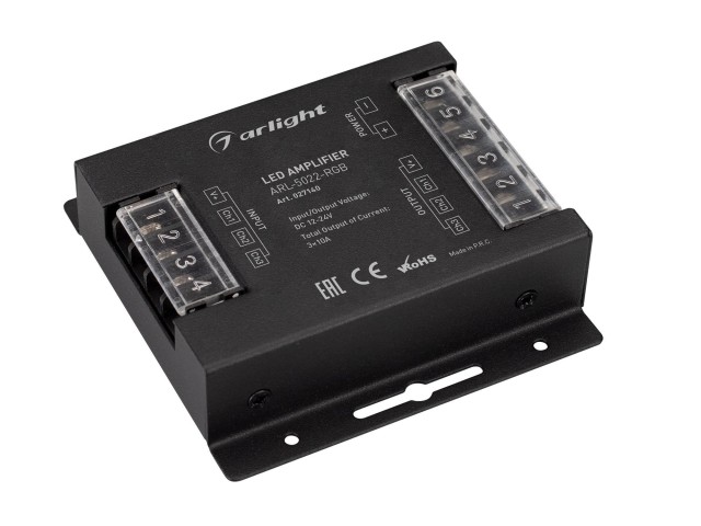 Усилитель ARL-5022-RGB (12-24V, 3x10A, 360-720W) (Arlight, IP20 Металл, 3 года) фото:2