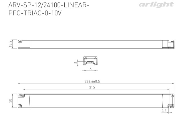 Блок питания ARV-SP-24100-LINEAR-PFC-TRIAC-0-10V (24V, 4.16A, 100W) (Arlight, IP20 Пластик, 5 лет) фото:1