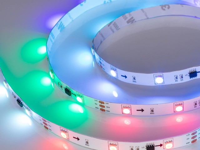 Лента SPI-5000-5060-30 12V Cx3 RGB (10mm, 7.2W/m, IP20) (Arlight, бегущий огонь) фото:3