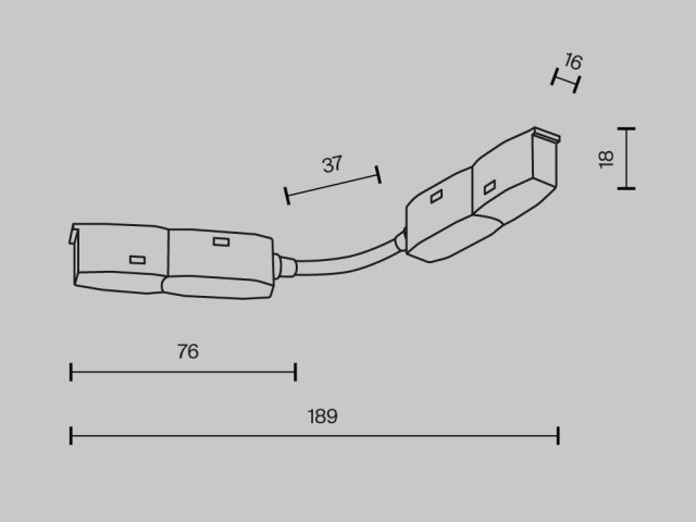 Комплектующие для систем освещения с токоведущими элементами Technical TRA034CS-W фото:1