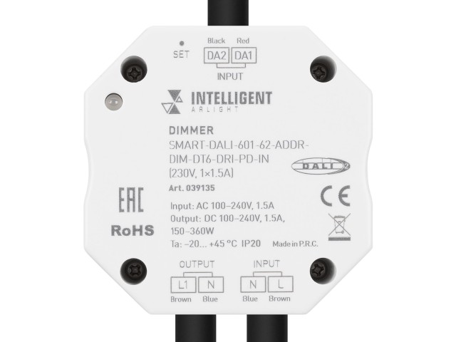 INTELLIGENT ARLIGHT Диммер SMART-DALI-601-62-ADDR-DIM-DT6-DRI-PD-IN (230V, 1x1.5A) (IARL, IP20 Пластик, 5 лет) фото:4