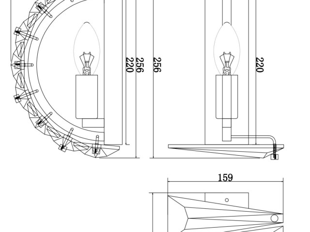 Настенный светильник (бра) Maytoni MOD043WL-01CH фото:10