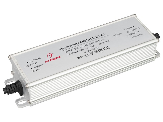 Блок питания ARPV-12250-A1 (12V, 21A, 252W) (Arlight, IP67 Металл, 3 года) фото:8