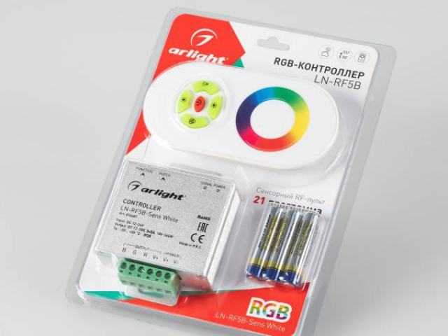 Контроллер LN-RF5B-Sens White (12-24V,180-360W) (Arlight, IP20 Металл, 1 год) фото:5