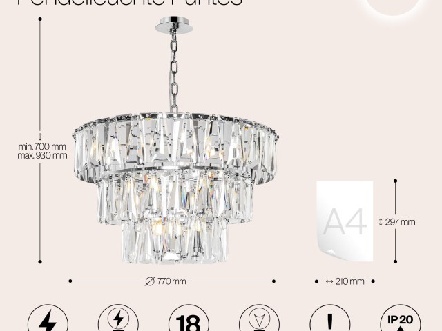 Подвесной светильник Maytoni MOD043PL-18CH фото:1