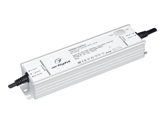 Блок питания ARPV-LG-24240-PFC-VCA (22-26V, 10A, 240W) (Arlight, IP65 Металл, 5 лет) фото:1