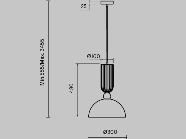 Подвесной светильник Maytoni MOD302PL-01CG1 фото:1