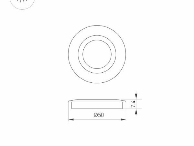 Накладка ART-DECK-CAP-FLAT-R50 (SL, STEEL) (Arlight, Металл) фото:5