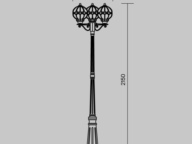 Садово-парковый светильник Outdoor O023FL-03G фото:5