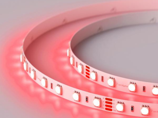 Лента RT 2-5000 24V RGB 2x (5060, 300 LED, LUX) (Arlight, 14.4 Вт/м, IP20) фото:9