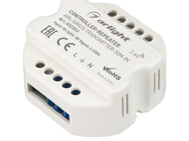 Контроллер-усилитель ARL-SIRIUS-TRANSMITTER-30M-IN (230V, 2.4G) (Arlight, IP20 Пластик, 3 года) фото:6