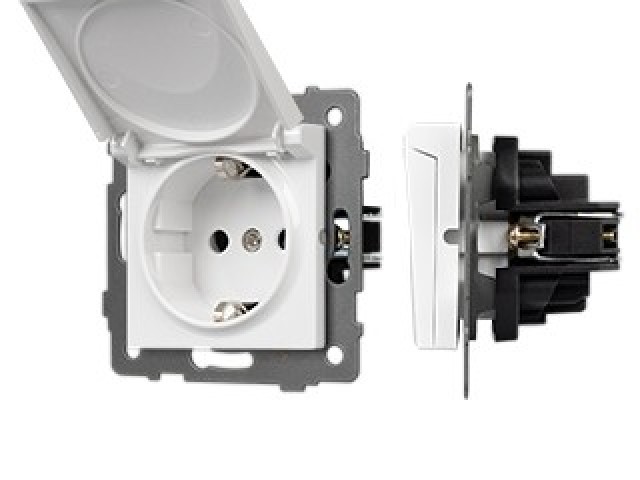 Механизм розетки влагозащищённый SCT-MCP-PL-WH-V (250V, 16A) (Arlight, -) фото:3