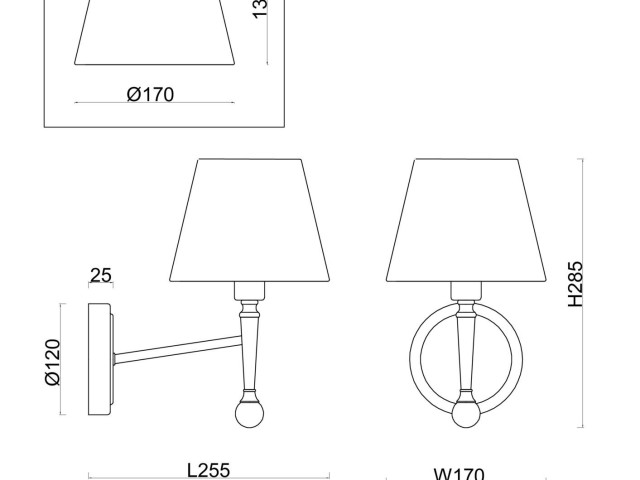 Настенный светильник (бра) Freya FR5190WL-01BS фото:2