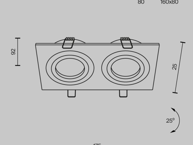 Встраиваемый светильник Technical DL024-2-02B фото:2