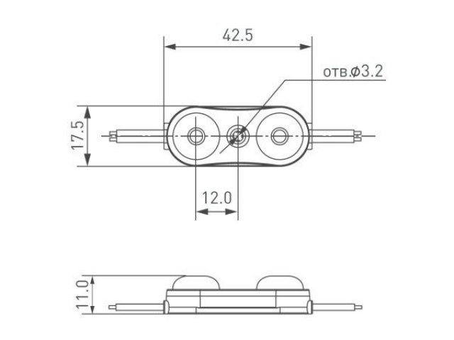 Модуль герметичный ARL-ORION-R07-12V Cool (2835, 2 LED, 170 deg) (Arlight, Закрытый) фото:6