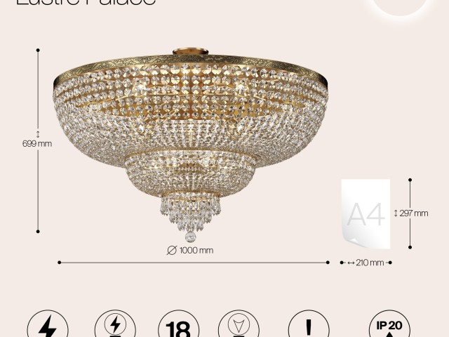 Люстра Maytoni DIA890-CL-18-G фото:6