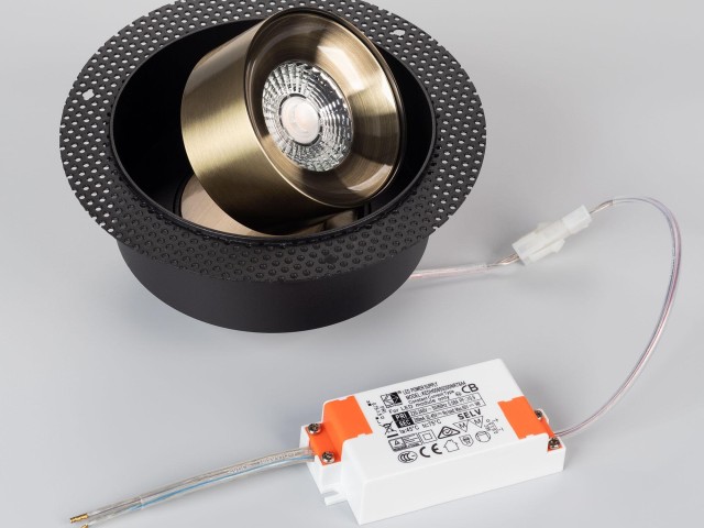 Светильник SP-PLURIO-BUILT-TRIMLESS-R160-9W Day4000 (BK-ABRS, 36 deg, 230V) (Arlight, IP20 Металл, 3 года) фото:1