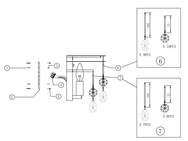 Настенный светильник (бра) Maytoni MOD091WL-01G фото:6