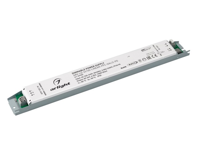 Блок питания ARV-LG-24150-LINEAR-PFC-DALI2-PD (24V, 6.25A, 150W) (Arlight, IP20 Металл, 5 лет) фото:1