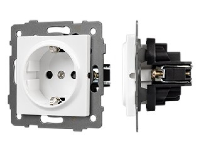 Механизм электрической розетки SCT-MEU1-PL-WH-V (250V, 16A) (Arlight, -) фото:1