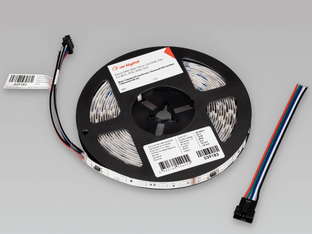 Лента DMX-B60-10mm 24V RGB-PX6 (14 W/m, IP20, 5060, 5m) (Arlight, -) фото:4