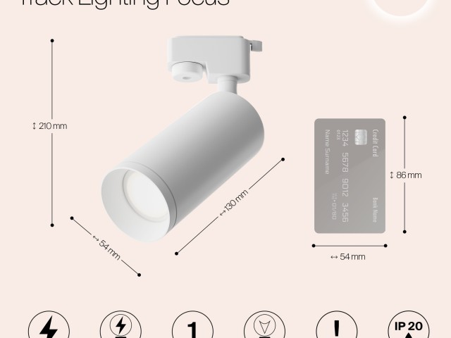 Трековый светильник Technical TR004-1-GU10-W фото:14