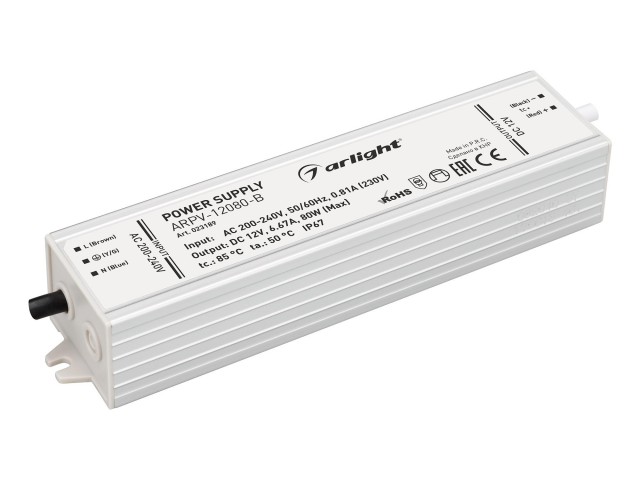 Блок питания ARPV-12080-B (12V, 6.7A, 80W) (Arlight, IP67 Металл, 3 года) фото:7