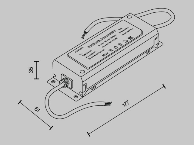Блок питания Technical TRA130DR-200W фото:1